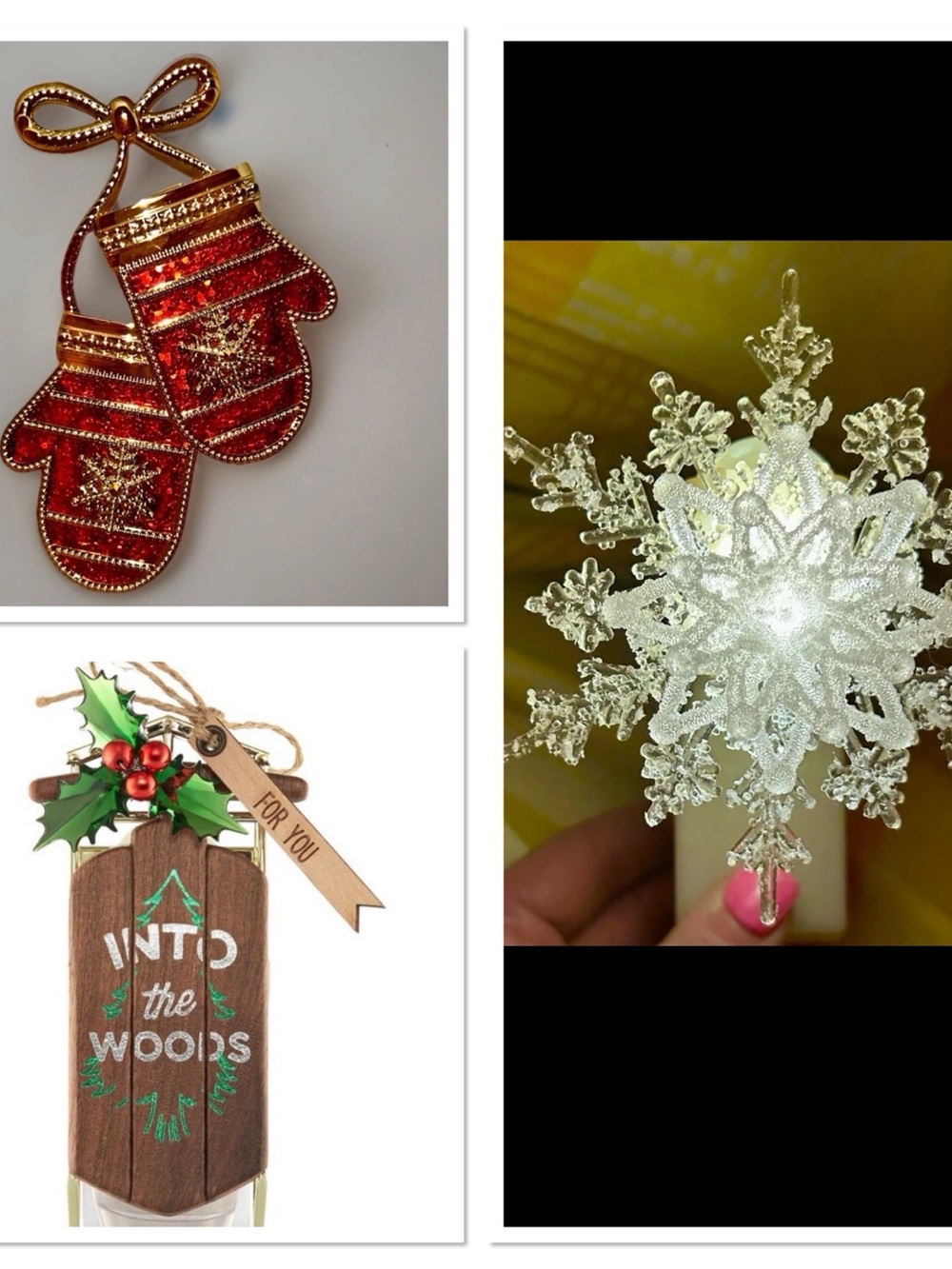Bath & body Works winter wallflower plug bundle; mittens, snowflake, sleigh